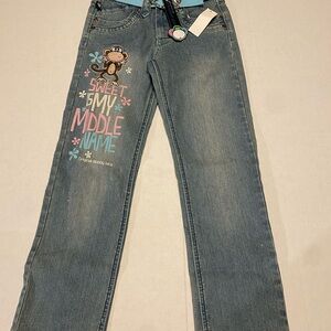 Blue Straight-Leg Denim Jeans